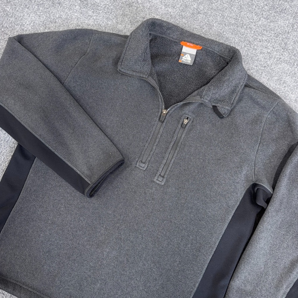 Nike ACG Fleece Jacket Men Medium Gray 1/4 Zip Heavy Outdoor Pocket